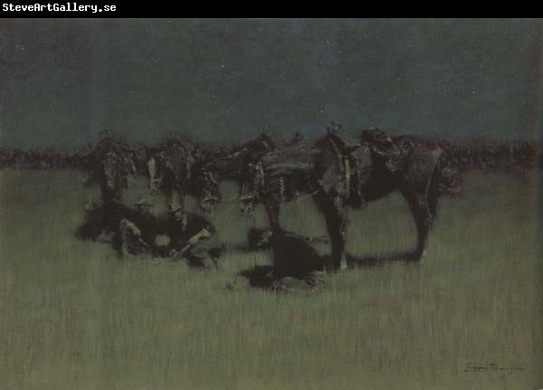 Frederic Remington Night Halt of Cavalry (mk43)